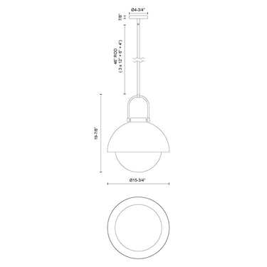 Alora Mood Harper PD507216 16 Inch Pendant 2