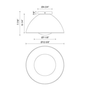 Alora Mood Haven FM402513 12 Inch Flush Mount 4