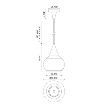 Alora Mood Hazel PD524110 10 Inch Pendant 2
