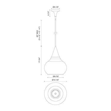 Alora Mood Hazel PD524214 14 Inch Pendant 2