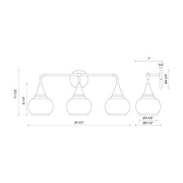 Alora Mood Hazel VL524326 26 Inch Vanity Light 2