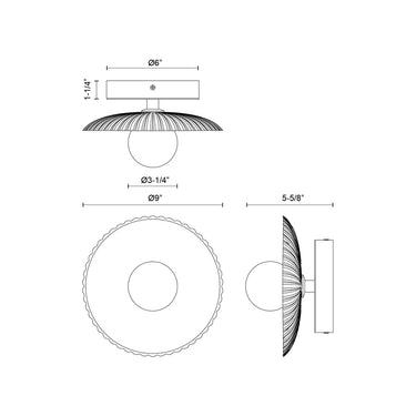 Alora Mood Hera WV417510 9 Inch LED Wall/Vanity Light 1