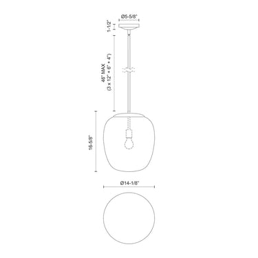 Alora Mood Holden PD541014 14 Inch Pendant 2