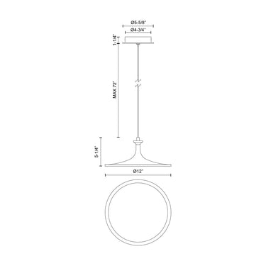 Alora Mood Issa PD418012 12 Inch LED Pendant 1
