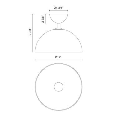 Alora Mood Jude SF563012 12 Inch Semi-Flush Mount 2
