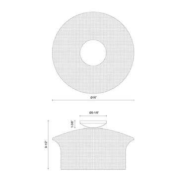 Alora Mood Kai SF641016 16 Inch Semi-Flush Mount 3