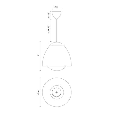 Alora Mood Kenji PD529116 16 Inch Pendant 3