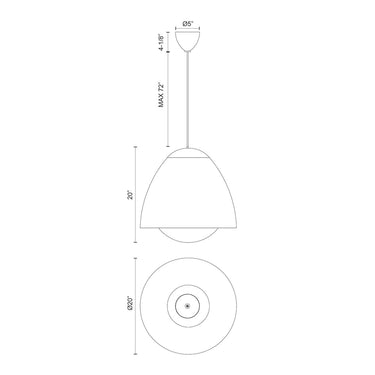 Alora Mood Kenji PD529220 20 Inch Pendant 2