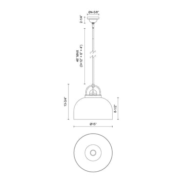 Alora Mood Lancaster PD461101 15 Inch Pendant 2