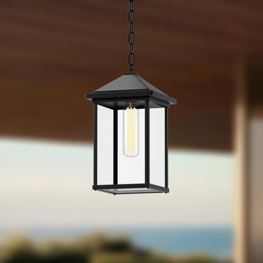 Alora Mood Larchmont EP552009BKCL 7 Inch Exterior Pendant 1