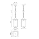 Alora Mood Larchmont EP552009BKCL 7 Inch Exterior Pendant 2