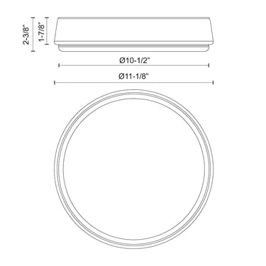 Alora Mood Laval FM503611 11 Inch LED Flush Mount 1