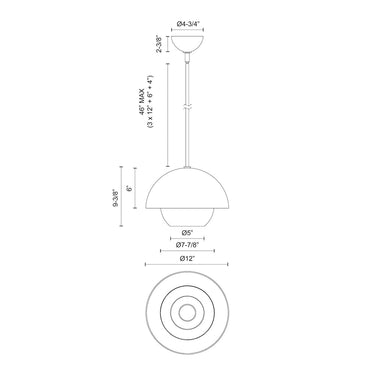 Alora Mood Lucy PD568212 12 Inch Pendant 2