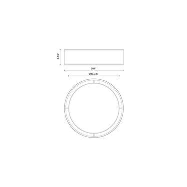Alora Mood Lyla FM479016RB-5CCT 16 Inch LED Flush Mount 1