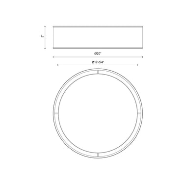 Alora Mood Lyla FM479020RB-5CCT 20 Inch LED Flush Mount 2