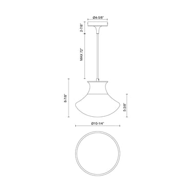 Alora Mood Marcel PD464012 11 Inch Pendant 2