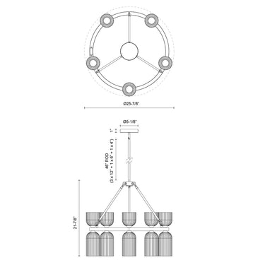Alora Mood Nelly CH442626 26 Inch Chandelier 5