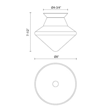 Alora Mood Nora FM537508 8 Inch Flush Mount 2