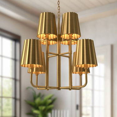 Alora Mood Plisse CH528830 30 Inch Chandelier 2