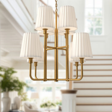 Alora Mood Plisse CH628830 30 Inch Chandelier 1