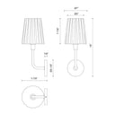 Alora Mood Plisse WV628107 7 Inch Wall/Vanity Light 1