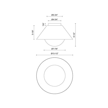 Alora Mood Remy FM485214 14 Inch Flush Mount 2