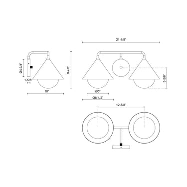 Alora Mood Remy VL485221 21 Inch Vanity Light 2