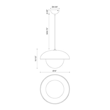 Alora Mood Rubio PD522016 16 Inch Pendant 2