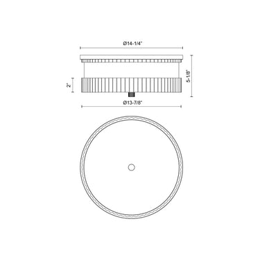 Alora Mood Rue FM416114 14 Inch Flush Mount 2