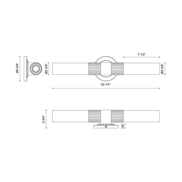 Alora Mood Rue VL416102 22 Inch Vanity Light 3