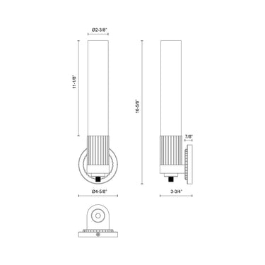 Alora Mood Rue WV416101 5 Inch Wall/Vanity Light 2
