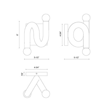 Alora Mood Sadie WV420206 6 Inch Wall/Vanity Light 3