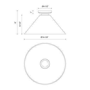 Alora Mood Salem FM570314 14 Inch Flush Mount 2