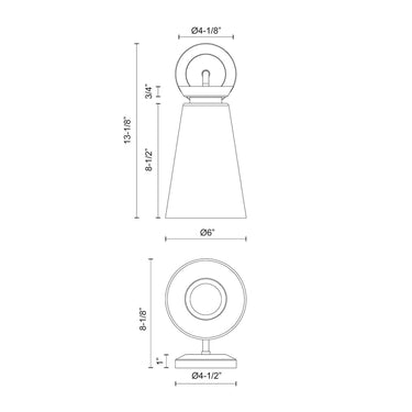 Alora Mood Salem WV570006 6 Inch Wall/Vanity Light 1