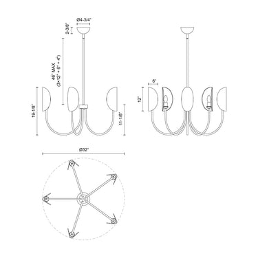 Alora Mood Seno CH450732 32 Inch Chandelier 2