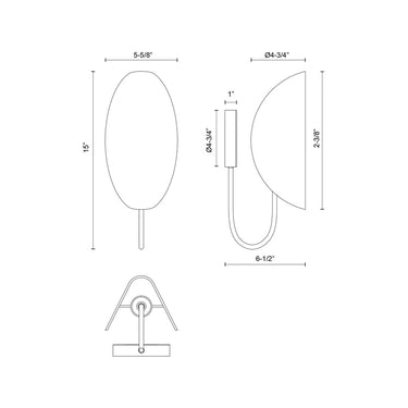 Alora Mood Seno WV450706 6 Inch Wall/Vanity Light 1