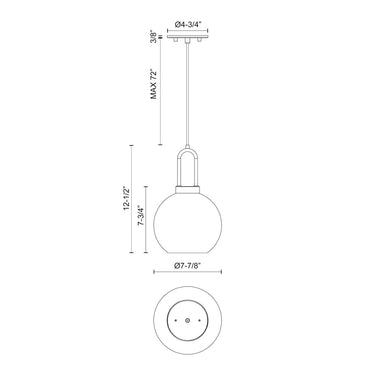 Alora Mood Soji PD601608 8 Inch Pendant 2