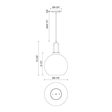 Alora Mood Soji PD601710 10 Inch Pendant 2