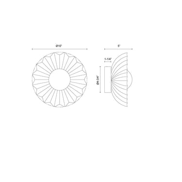Alora Mood Soleil WV436910 10 Inch LED Wall/Vanity Light 6
