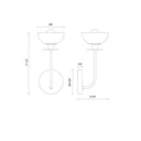 Alora Mood Sylvia WV515205 5 Inch Wall/Vanity Light 5
