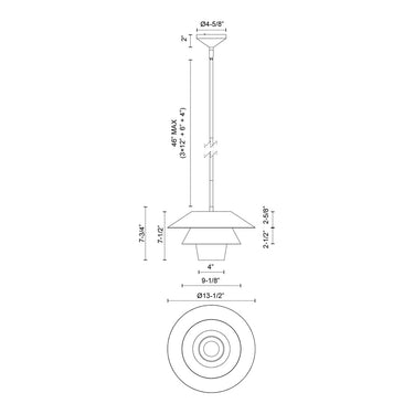 Alora Mood Tetsu PD475113 13 Inch Pendant 2