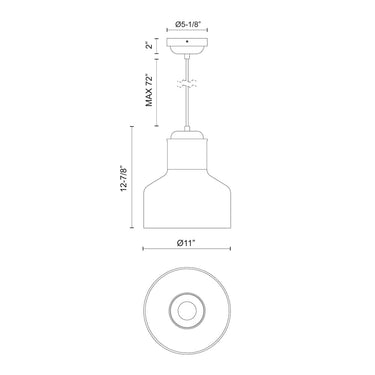 Alora Mood Westlake PD540411 11 Inch Pendant 2