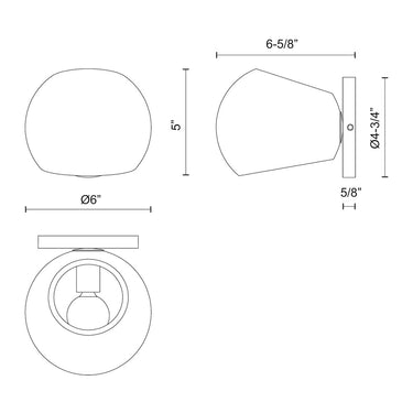 Alora Mood Willow WV648006MB 6 Inch Wall/Vanity Light 2