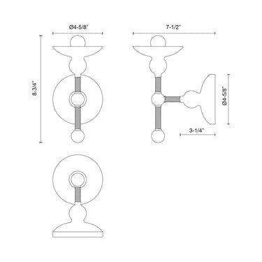 Alora Nadine 1 Light Wall/Vanity Light - Crescent Harbor