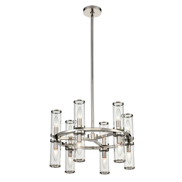 Alora Revolve 12 Light Chandelier Clear Glass - Crescent Harbor