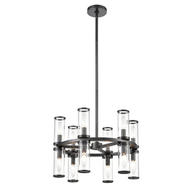 Alora Revolve 12 Light Chandelier Clear Glass - Crescent Harbor