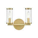 Alora Revolve 2 Light 10 Inch Wall/Vanity Light Clear Glass - Crescent Harbor