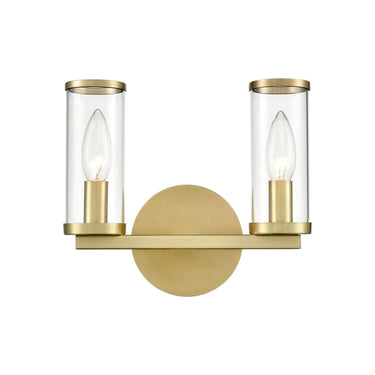 Alora Revolve 2 Light 10 Inch Wall/Vanity Light Clear Glass - Crescent Harbor