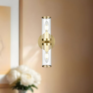 Alora Revolve 2 Light 12 Inch Wall/Vanity Light Clear Glass - Crescent Harbor
