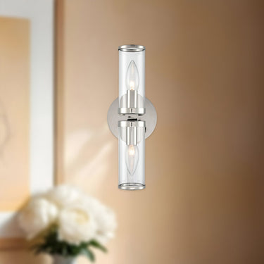 Alora Revolve 2 Light 12 Inch Wall/Vanity Light Clear Glass - Crescent Harbor